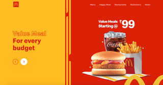 Žlutá barva McDonalds